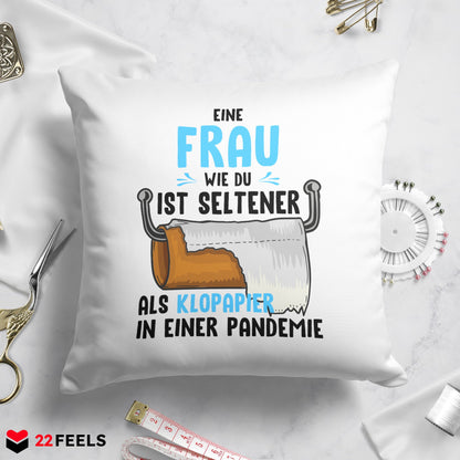 22Feels® Ehefrau Geschenk zum Hochzeitstag, Valentinstag etc. - Kissen mit Spruch (Weiss 40x40cm)-Kissen Weiss 40x40-22Feels