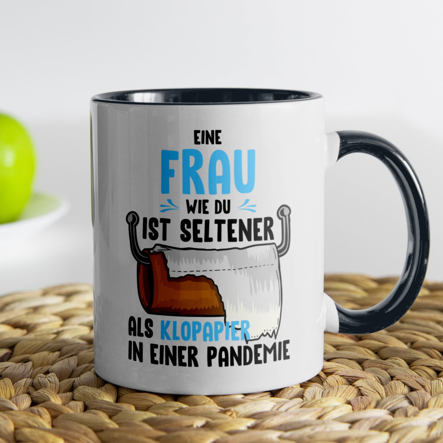 22Feels® Ehefrau Geschenk zum Hochzeitstag, Valentinstag etc. - Tasse mit Spruch (Weiss-Schwarz, 320ml)-TwoTone Tasse Weiss-Schwarz 320ml-22Feels