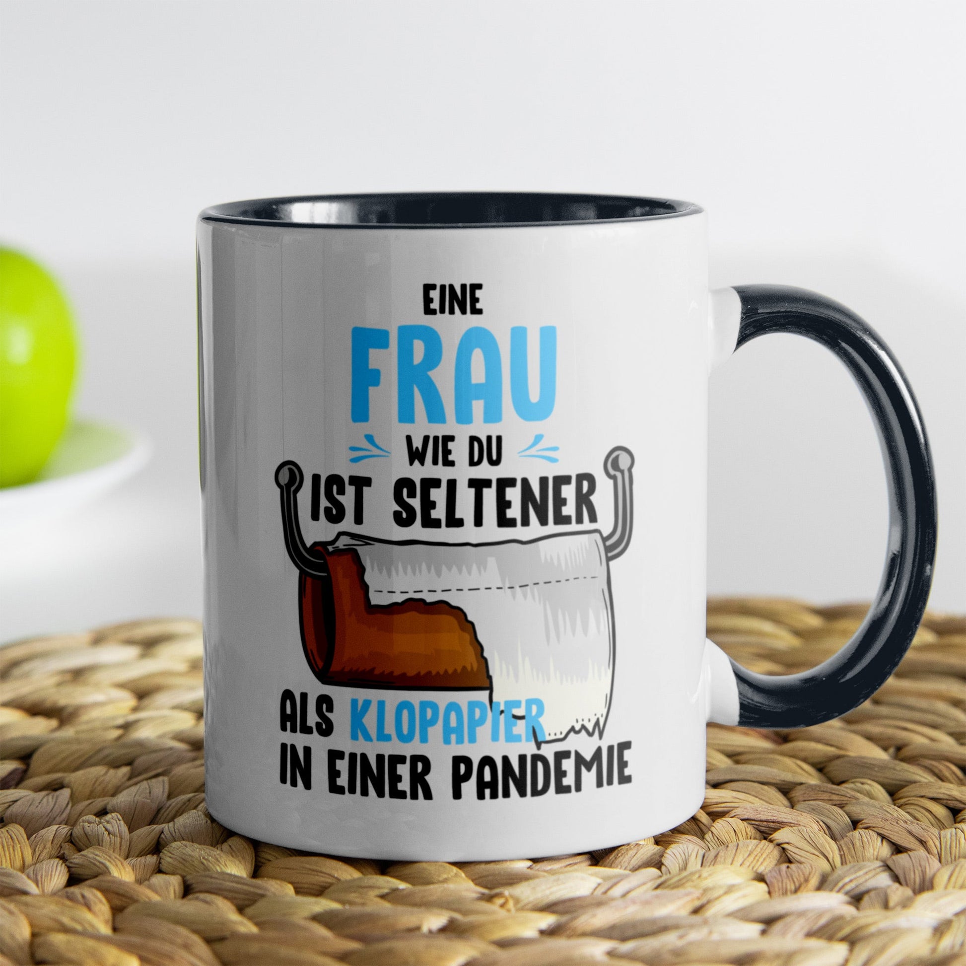 22Feels® Ehefrau Geschenk zum Hochzeitstag, Valentinstag etc. - Tasse mit Spruch (Weiss-Schwarz, 320ml)-TwoTone Tasse Weiss-Schwarz 320ml-22Feels