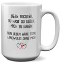 22Feels® Tochter Geschenk - XL Tasse mit Spruch (Weiss, 440ml)-Weisse XL Tasse 440ml-22Feels