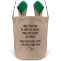 22Feels® Tochter Osterkorb von Mama Kinder mit Henkel Ostergeschenk Tragetasche Ostern Deko Osternest Körbchen Hasenohren (Beige/Grün)-Ostern Tragetasche-22Feels