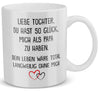 22Feels® Geschenk für Tochter von Papa - Tasse mit Spruch: Glück mich zu haben (Weiss, 320ml)-Weisse Tasse 320ml-22Feels