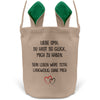 22Feels® Oma Grossmutter Osterkorb mit Henkel Ostergeschenk Tragetasche Ostern Deko Osternest Körbchen Hasenohren (Beige/Grün)-Ostern Tragetasche-22Feels