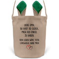 22Feels® Oma Osterkorb von Enkel Grossmutter mit Henkel Ostergeschenk Tragetasche Ostern Deko Osternest Körbchen Hasenohren (Beige/Grün)-Ostern Tragetasche-22Feels