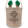 22Feels® Oma Osterkorb von Enkel Grossmutter mit Henkel Ostergeschenk Tragetasche Ostern Deko Osternest Körbchen Hasenohren (Beige/Grün)-Ostern Tragetasche-22Feels