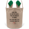 22Feels® Oma Osterkorb von Enkelin Grossmutter mit Henkel Ostergeschenk Tragetasche Ostern Deko Osternest Körbchen Hasenohren (Beige/Grün)-Ostern Tragetasche-22Feels
