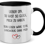 22Feels® Opa Geschenk - Tasse mit Spruch (Weiss-Schwarz, 320ml)-TwoTone Tasse Weiss-Schwarz 320ml-22Feels