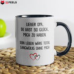 22Feels® Opa Geschenk - Tasse mit Spruch (Weiss-Schwarz, 320ml)-TwoTone Tasse Weiss-Schwarz 320ml-22Feels