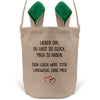 22Feels® Opa Grossvater Osterkorb mit Henkel Ostergeschenk Tragetasche Ostern Deko Osternest Körbchen Hasenohren (Beige/Grün)-Ostern Tragetasche-22Feels
