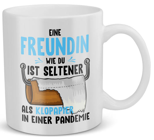 22Feels® Geschenk für Freundinnen - Tasse mit Spruch: Klopapier (Weiss, 320ml)-Weisse Tasse 320ml-22Feels