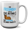 22Feels® Freundin Geschenk zum Jahrestag, Valentinstag etc. - XL Tasse mit Spruch (Weiss, 440ml)-Weisse XL Tasse 440ml-22Feels