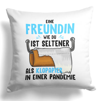22Feels® Freundin Geschenk zum Jahrestag, Valentinstag etc. - Kissen mit Spruch (Weiss 40x40cm)-Kissen Weiss 40x40-22Feels