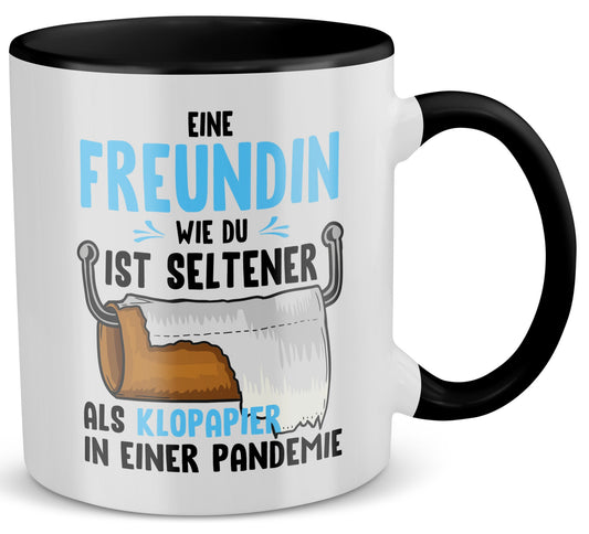 22Feels® Freundin Geschenk zum Jahrestag, Valentinstag etc. - Tasse mit Spruch (Weiss-Schwarz, 320ml)-TwoTone Tasse Weiss-Schwarz 320ml-22Feels