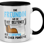 22Feels® Freundin Geschenk zum Jahrestag, Valentinstag etc. - Tasse mit Spruch (Weiss-Schwarz, 320ml)-TwoTone Tasse Weiss-Schwarz 320ml-22Feels