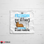 22Feels® Freundin Geschenk zum Jahrestag, Valentinstag etc. - Kissen mit Spruch (Weiss 40x40cm)-Kissen Weiss 40x40-22Feels