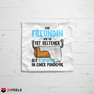 22Feels® Freundin Geschenk zum Jahrestag, Valentinstag etc. - Kissen mit Spruch (Weiss 40x40cm)-Kissen Weiss 40x40-22Feels