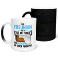 22Feels® Freundin Geschenk zum Jahrestag, Valentinstag etc. - Zaubertasse mit Spruch (Matt-Schwarz und Weiss, 320ml)-Farbwechsel Tasse Matt 320ml-22Feels