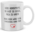 22Feels® Geschenk für Hundemamas - Tasse mit Spruch: Glück mich zu haben (Weiss, 320ml)-Weisse Tasse 320ml-22Feels
