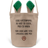 22Feels® Katzenmama Frauchen Katzen Osterkorb mit Henkel Ostergeschenk Tragetasche Ostern Deko Osternest Körbchen Hasenohren (Beige/Grün)-Ostern Tragetasche-22Feels