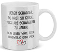 22Feels® Schwager Geschenk von Schwägerin - Tasse mit Spruch: Glück mich zu haben (Weiss, 320ml)-Weisse Tasse 320ml-22Feels