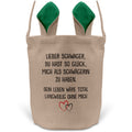 22Feels® Schwager Osterkorb von Schwägerin mit Henkel Ostergeschenk Tragetasche Ostern Deko Osternest Körbchen Hasenohren (Beige/Grün)-Ostern Tragetasche-22Feels