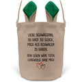 22Feels® Schwägerin Osterkorb von Schwäger mit Henkel Ostergeschenk Tragetasche Ostern Deko Osternest Körbchen Hasenohren (Beige/Grün)-Ostern Tragetasche-22Feels
