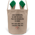 22Feels® Schwägerin Osterkorb von Schwägerin mit Henkel Ostergeschenk Tragetasche Ostern Deko Osternest Körbchen Hasenohren (Beige/Grün)-Ostern Tragetasche-22Feels