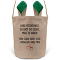 22Feels® Patentante Patin Osterkorb mit Henkel Ostergeschenk Tragetasche Ostern Deko Osternest Körbchen Hasenohren (Beige/Grün)-Ostern Tragetasche-22Feels