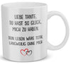 22Feels® Tante Geschenk - Tasse mit Spruch: Glück mich zu haben (Weiss, 320ml)-Weisse Tasse 320ml-22Feels