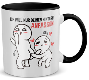 22Feels® Pärchen Geschenk zum Jahrestag, Hochzeitstag, Valentinstag etc. - Tasse mit Spruch (Weiss-Schwarz, 320ml)-TwoTone Tasse Weiss-Schwarz 320ml-22Feels