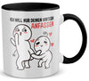 22Feels® Pärchen Geschenk zum Jahrestag, Hochzeitstag, Valentinstag etc. - Tasse mit Spruch (Weiss-Schwarz, 320ml)-TwoTone Tasse Weiss-Schwarz 320ml-22Feels