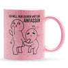22Feels® Pärchen Geschenk zum Jahrestag, Hochzeitstag, Valentinstag etc. - Glitzertasse mit Spruch (Pink, 320ml)-Glitzertasse Pink 320ml-22Feels