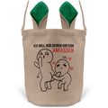 22Feels® Männer Frauen Osterkorb Ehefrau Ehemann Freund Freundin Ostern mit Henkel Ostergeschenk Tragetasche Ostern Deko Osternest Körbchen Hasenohren (Beige/Grün)-Ostern Tragetasche-22Feels