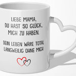 22Feels® Mama Geschenk - Tasse mit Spruch (Herzhenkel, Weiss, 320ml)-Tasse Weiss Herzhenkel 320ml-22Feels