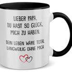 22Feels® Papa Geschenk - Tasse mit Spruch (Weiss-Schwarz, 320ml)-TwoTone Tasse Weiss-Schwarz 320ml-22Feels