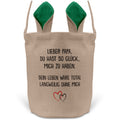 22Feels® Papa Osterkorb Vater mit Henkel Ostergeschenk Tragetasche Ostern Deko Osternest Körbchen Hasenohren (Beige/Grün)-Ostern Tragetasche-22Feels