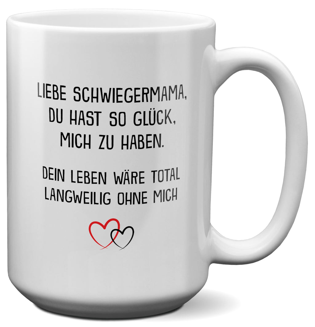 22Feels® Schwiegermama Geschenk - XL Tasse mit Spruch (Weiss, 440ml)-Weisse XL Tasse 440ml-22Feels