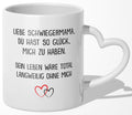 22Feels® Schwiegermutter Geschenk - Tasse mit Spruch (Herzhenkel, Weiss, 320ml)-Tasse Weiss Herzhenkel 320ml-22Feels
