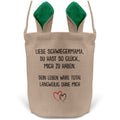 22Feels® Schwiegermama Schwiegereltern Osterkorb mit Henkel Ostergeschenk Tragetasche Ostern Deko Osternest Körbchen Hasenohren (Beige/Grün)-Ostern Tragetasche-22Feels
