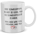 22Feels® Schwiegermama Geschenk von Schwiegertochter bzw. Braut - Tasse mit Spruch: Glück mich zu haben (Weiss, 320ml)-Weisse Tasse 320ml-22Feels