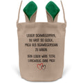 22Feels® Schwiegerpapa Osterkorb von Schwiegersohn mit Henkel Ostergeschenk Tragetasche Ostern Deko Osternest Körbchen Hasenohren (Beige/Grün)-Ostern Tragetasche-22Feels