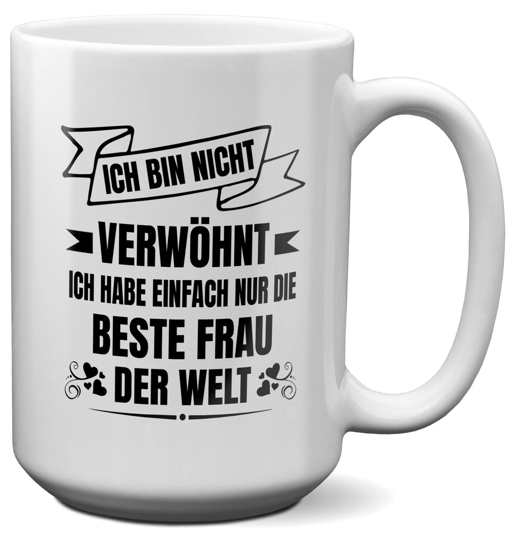 22Feels® Ehemann Geschenk zum Hochzeitstag, Valentinstag etc. - XL Tasse mit Spruch (Weiss, 440ml)-Weisse XL Tasse 440ml-22Feels