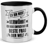 22Feels® Ehemann Geschenk zum Hochzeitstag, Valentinstag etc. - Tasse mit Spruch (Weiss-Schwarz, 320ml)-TwoTone Tasse Weiss-Schwarz 320ml-22Feels