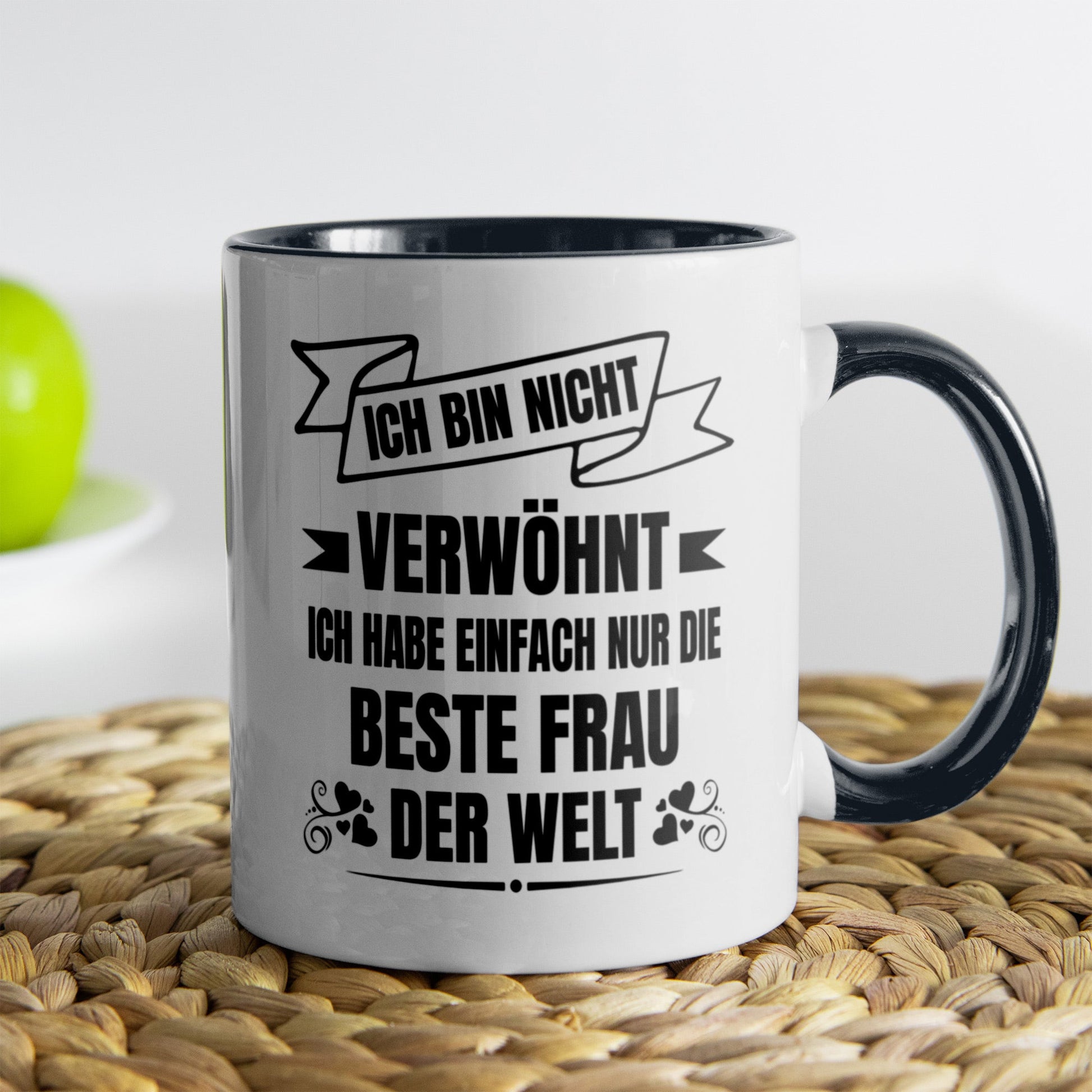 22Feels® Ehemann Geschenk zum Hochzeitstag, Valentinstag etc. - Tasse mit Spruch (Weiss-Schwarz, 320ml)-TwoTone Tasse Weiss-Schwarz 320ml-22Feels