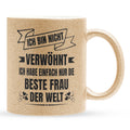 22Feels® Ehemann Geschenk zum Hochzeitstag, Valentinstag etc. - Glitzertasse mit Spruch (Gold, 320ml)-Glitzertasse Gold 320ml-22Feels