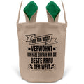 22Feels® Ehemann Osterkorb mit Henkel Ostergeschenk Tragetasche Ostern Deko Osternest Körbchen Hasenohren (Beige/Grün)-Ostern Tragetasche-22Feels