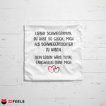 22Feels® Schwiegervater Geschenk von der Schwiegertochter bzw. Braut - Kissen mit Spruch (Weiss 40x40cm)-Kissen Weiss 40x40-22Feels
