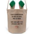 22Feels® Schwiegersohn Männer Osterkorb mit Henkel Ostergeschenk Tragetasche Ostern Deko Osternest Körbchen Hasenohren (Beige/Grün)-Ostern Tragetasche-22Feels
