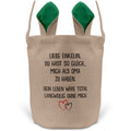 22Feels® Enkelin Osterkorb von Oma Kinder Mädchen mit Henkel Ostergeschenk Tragetasche Ostern Deko Osternest Körbchen Hasenohren (Beige/Grün)-Ostern Tragetasche-22Feels