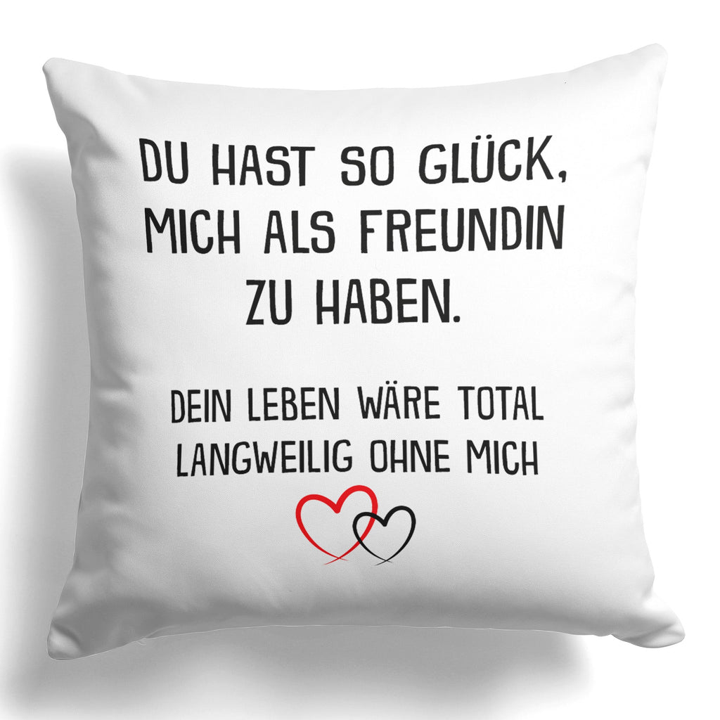 22Feels® Freund Geschenk zum Jahrestag, Valentinstag etc. - Kissen mit Spruch (Weiss 40x40cm)-Kissen Weiss 40x40-22Feels